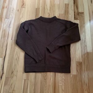 Uniqlo Crewneck Sweater in Dark Brown